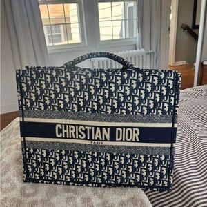 Dior Canvas Logo Tote